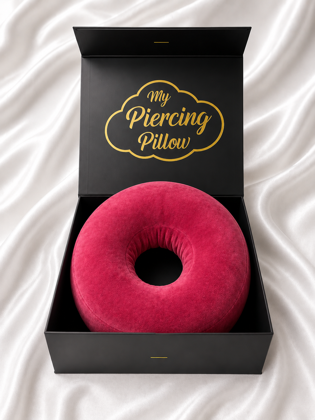 My Piercing Pillow | Comfort Pillow for Healing Ear Piercings Red